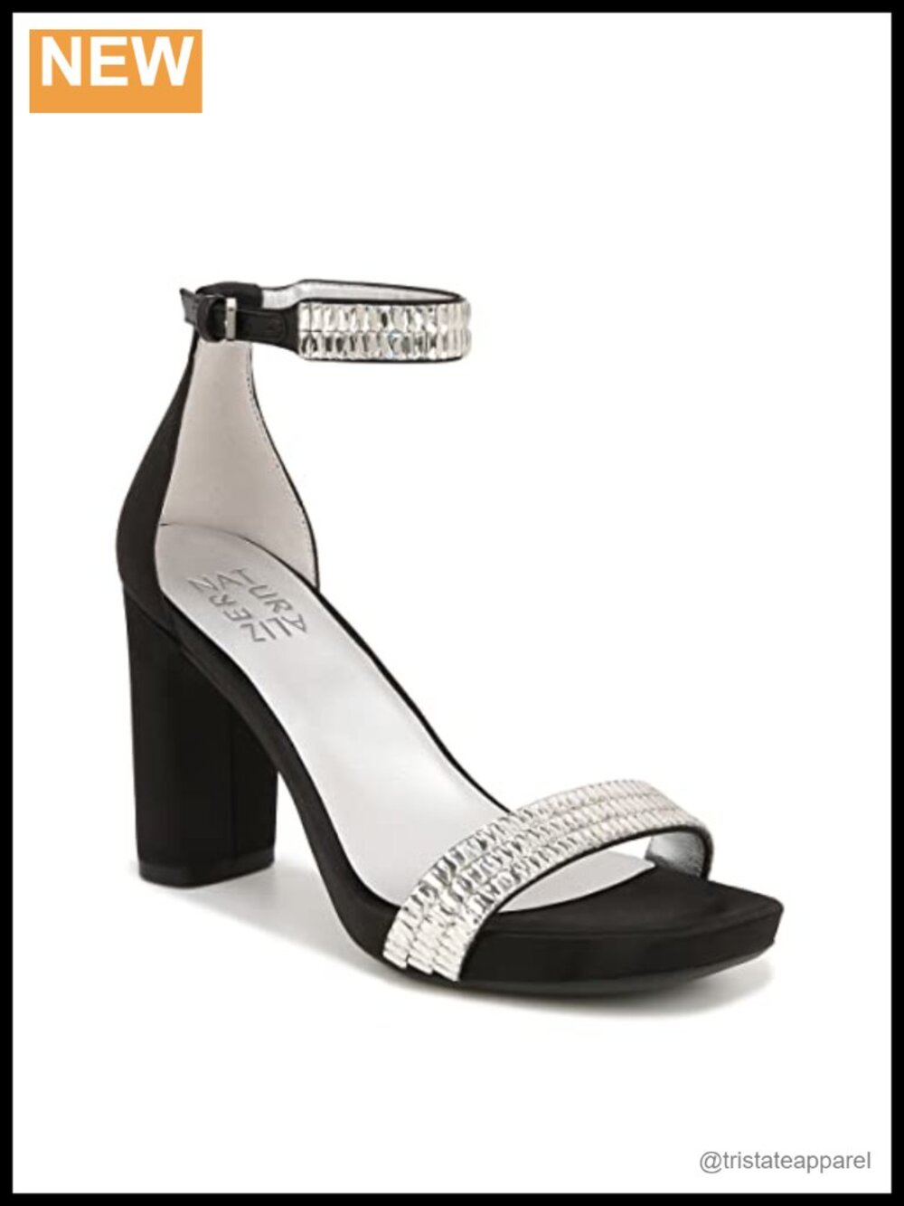 Satin Platform Block Heel Dress Sandal Open Square Toe Ankle Strap